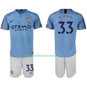 Fußballtrikots Manchester City G.JESUS 33 Kinder 2018-2019 Kurzarm Heimtrikotsatz kaufen